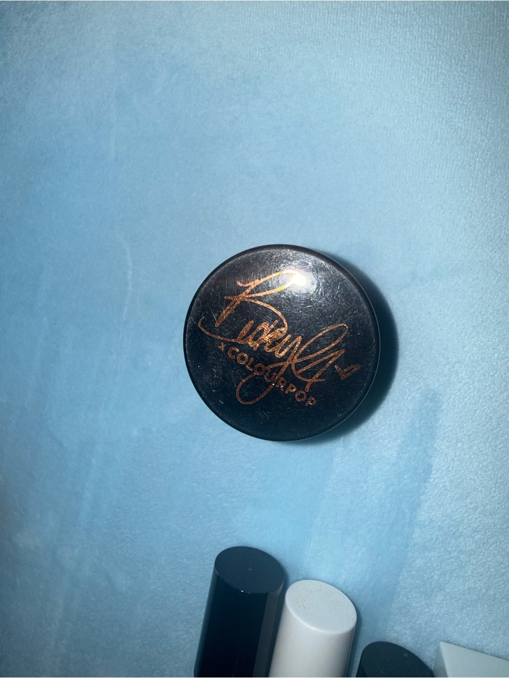 ColourPop Black Compact with Rose Gold Script - Black